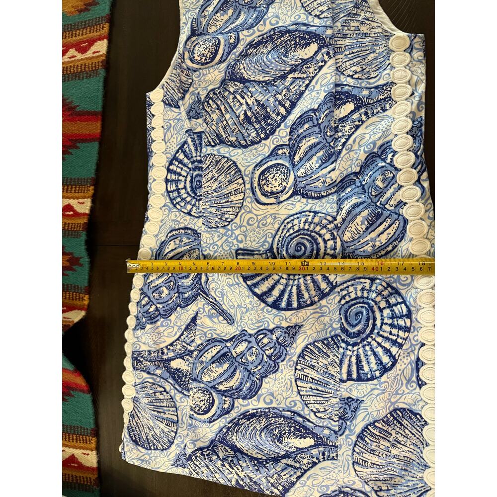Lilly Pulitzer Mila Shift Dress Blue Peri Pop Up Stuffed Shells White *size 6 - Picture 14 of 15